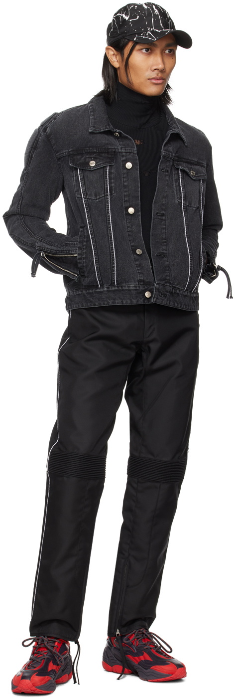 KANGHYUK Black Lock Stitched Trousers