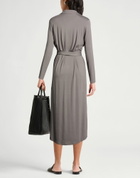Majestic Filatures Womens Midi dress in Grey
