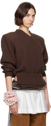 ALL-IN Brown Display Army Sweater