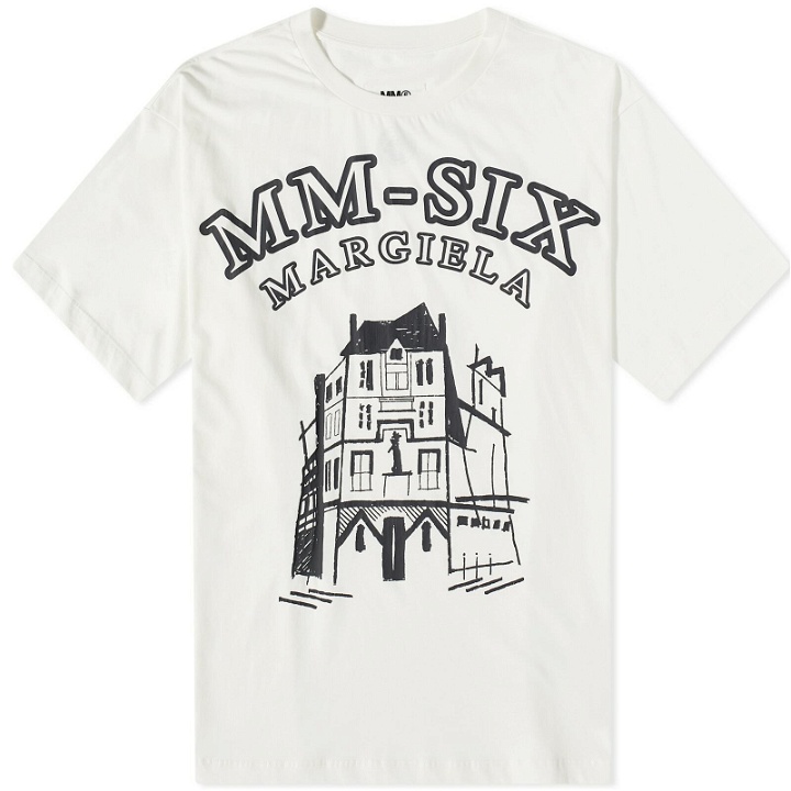 Photo: Maison Margiela Men's MM-Six T-Shirt in Off White