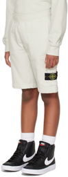 Stone Island Junior Kids Gray Patch Shorts