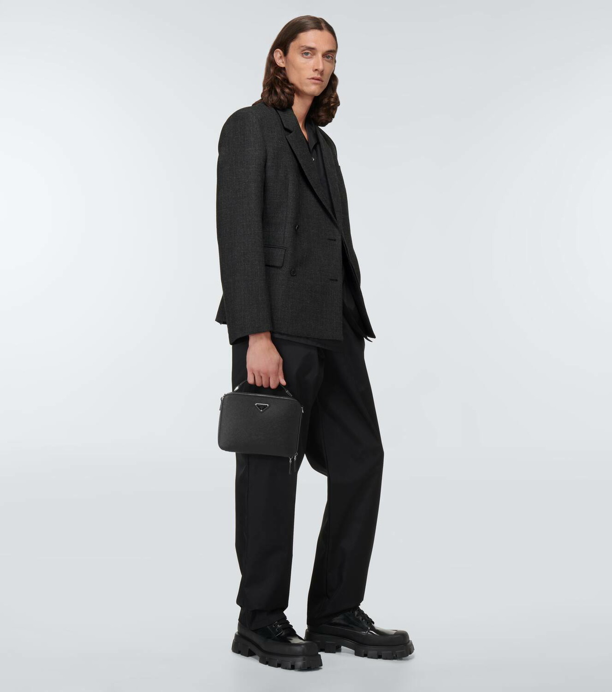 Prada Paneled leather Derby shoes