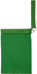 Bottega Veneta Green Jacquard Wrist Pouch