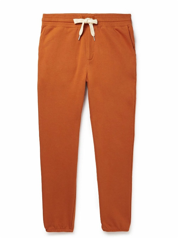 Photo: Outerknown - All-Day Tapered Organic Cotton-Blend Jersey Sweatpants - Orange