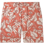 Desmond & Dempsey - Printed Cotton Pyjama Shorts - Red