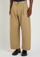 Studio Nicholson Pleated Wide-leg Trousers Tan