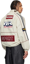 Martine Rose Beige & Navy Hockey Track Jacket