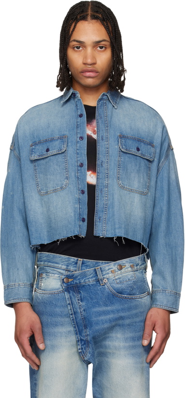Photo: R13 Blue Cropped Denim Shirt