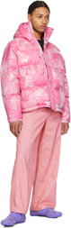 KidSuper Pink PUMA Edition MMQ AOP Puffer Jacket