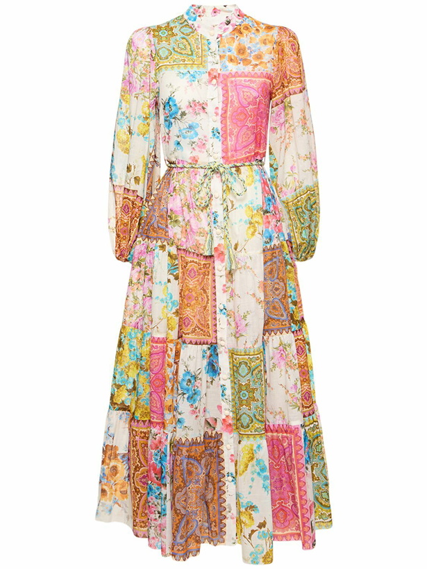 Photo: ZIMMERMANN - Halcyon Printed Tiered Cotton Midi Dress
