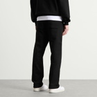 ANNIE HOOD Men's College Straight-Leg Joggers in Black/Black