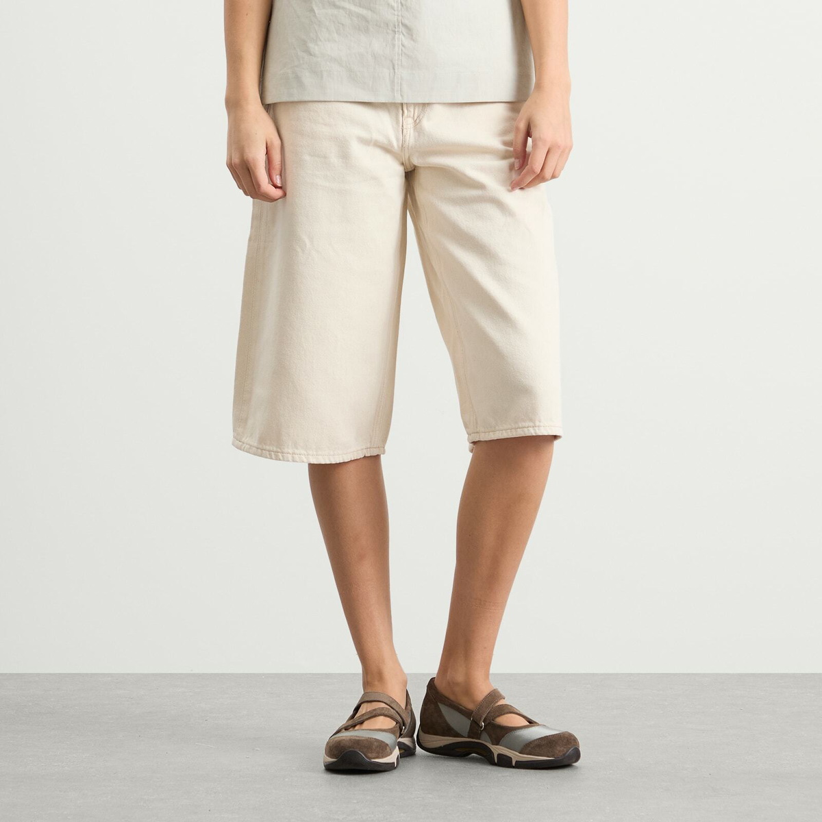 Samsøe Samsøe Women's Satessa Jorts in Soft Natural