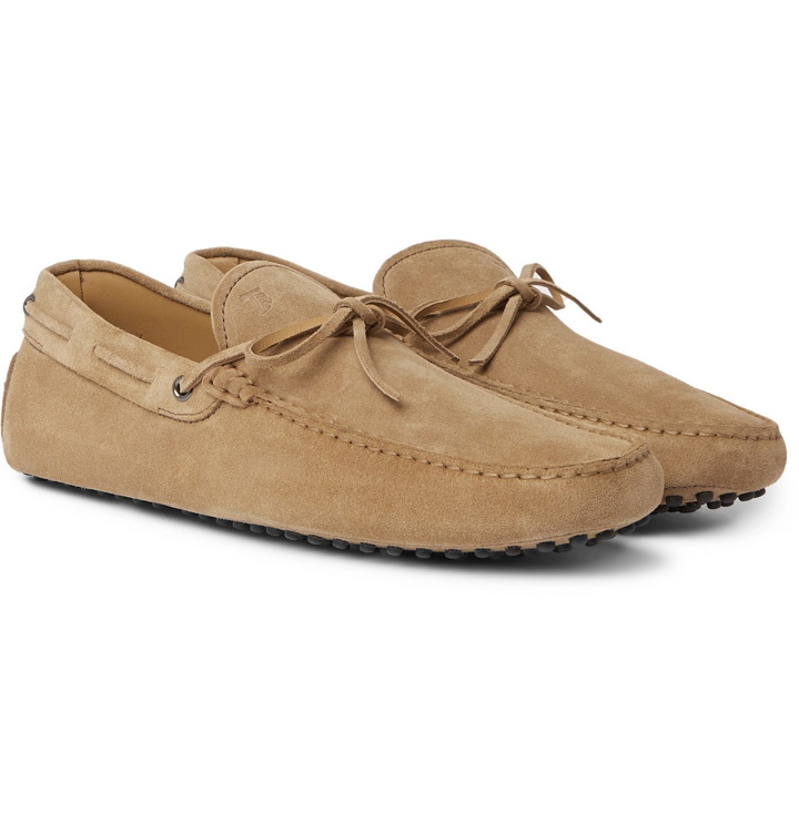 Photo: Tod's - Gommino Suede Driving Shoes - Neutrals