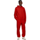 SSENSE WORKS SSENSE Exclusive Jeremy O. Harris Red Cursive Text Lounge Pants