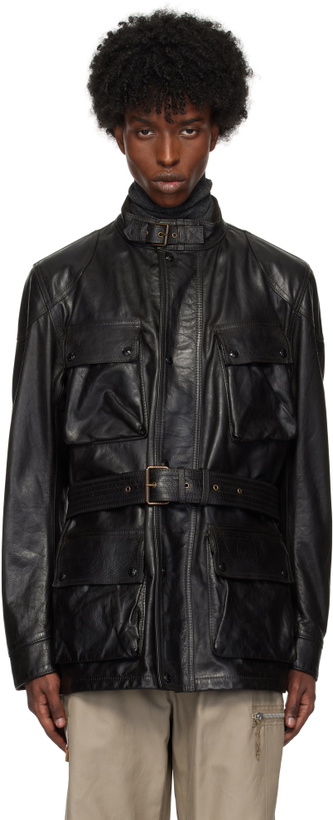 Photo: Belstaff Black Legacy Trailmaster Panther Leather Jacket