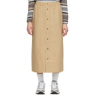 A.P.C. Beige Organic Cotton Midi Skirt