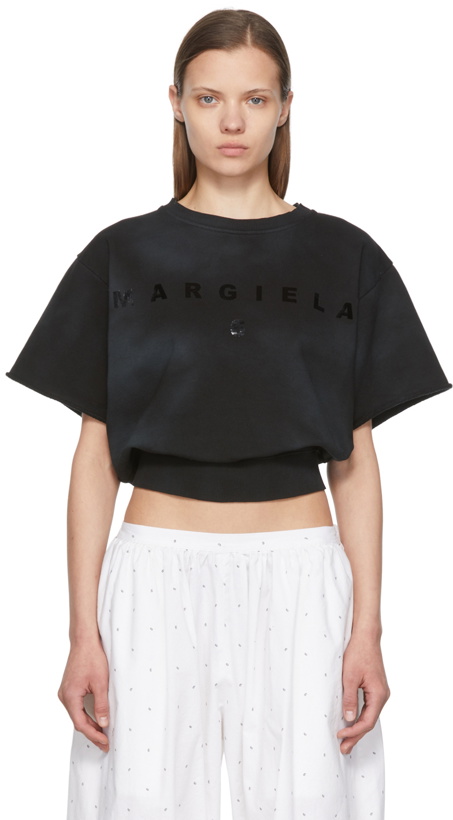 Photo: MM6 Maison Margiela Black Cotton Sweatshirt