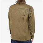 Gitman Vintage Men's Jumbo Cord Camp Collar Overshirt in Olive