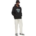 Stussy Black City Seal Applique Hoodie