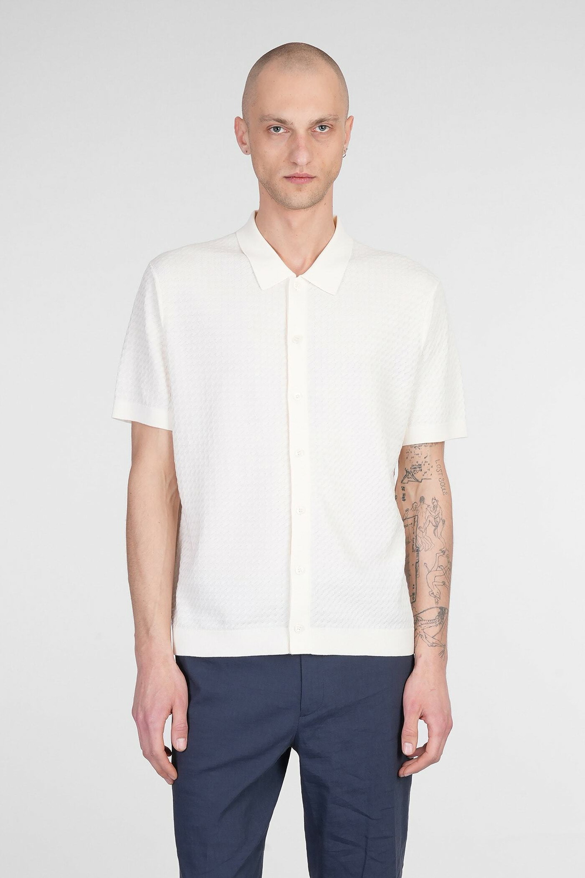 Theory Shirt In Beige Cotton