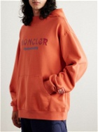 Moncler Genius - Salehe Bembury Oversized Logo-Print Cotton-Jersey Hoodie - Orange