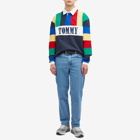 Tommy Jeans Men's Archive Games Rugby Shirt in Twilight Indigo/Multi