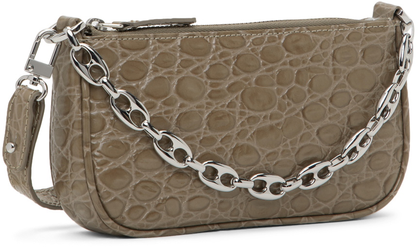 Mini Rachel Orange Circular Croco Embossed Leather - BY FAR