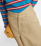Loewe - Asymmetrical cotton and linen midi skirt