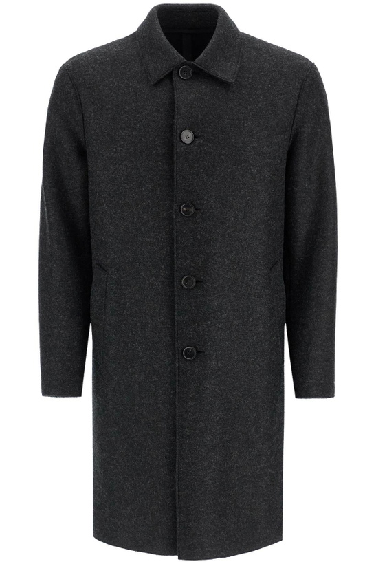 Photo: HARRIS WHARF LONDON single-breasted pressed wool coat Grey
