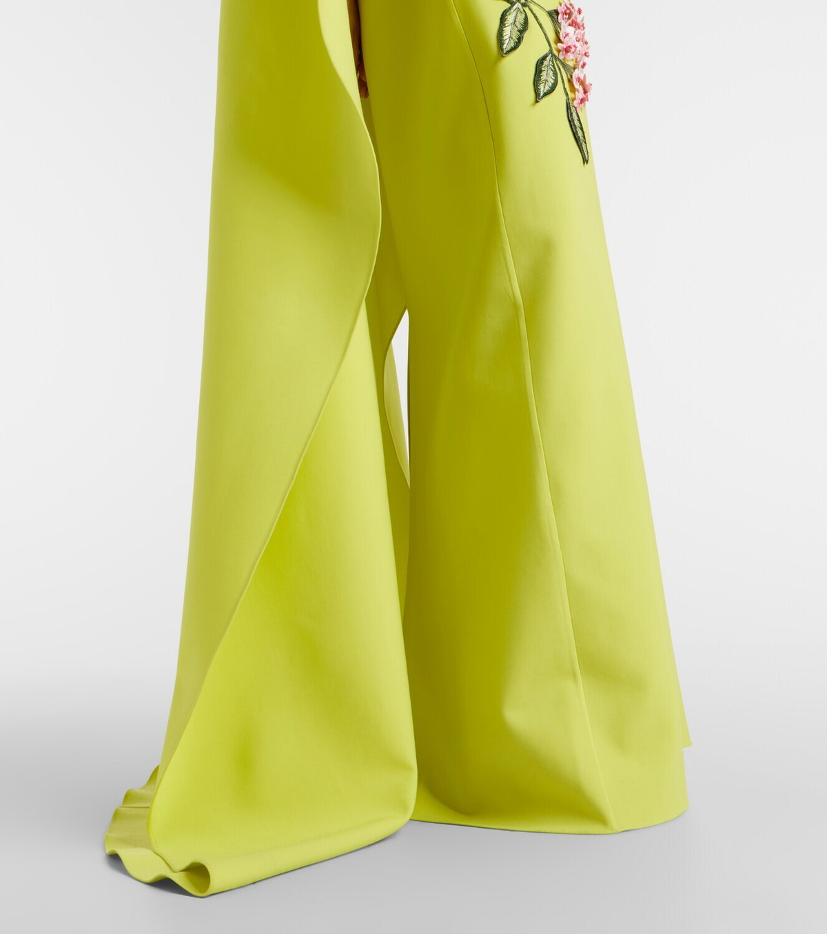 Oscar de la Renta Porcelain Flower wool-blend gown