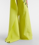 Oscar de la Renta Porcelain Flower wool-blend gown