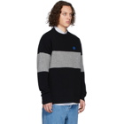 Loewe Black and Grey Stripe Anagram Sweater