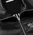 Helmut Lang - Logo-Embroidered Coated Loopback Jersey Track Jacket - Black