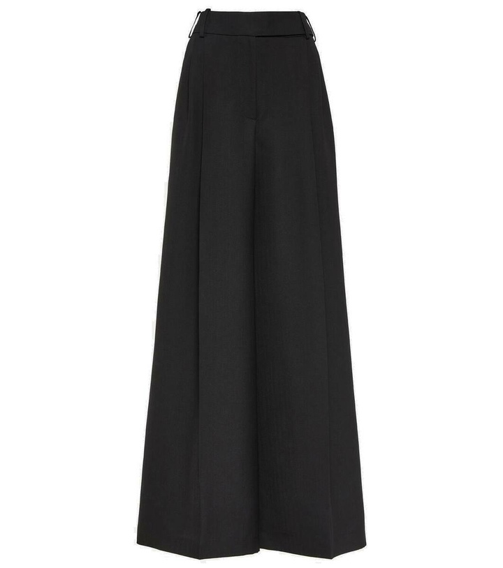 Photo: Alexandre Vauthier High-rise wool wide-leg pants