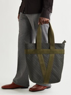 BOTTEGA VENETA - Webbing-Trimmed Intrecciato Rubber Tote Bag - Green