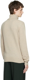 AMI Paris Beige Ami de Cœur Turtleneck