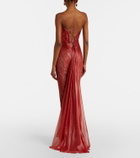 Maria Lucia Hohan Rachel draped silk muslin bustier gown
