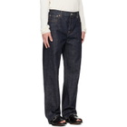 Kenzo Navy Kenzo Paris 'KENZO Tulip' Straight Fit Jeans