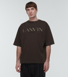 Lanvin - Logo embroidered cotton T-shirt