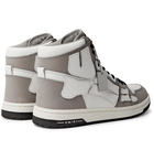 AMIRI - Skel-Top Colour-Block Leather and Nubuck High-Top Sneaker - Gray