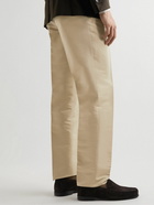 TOM FORD - Straight-Leg Cotton and Silk-Blend Suit Trousers - Neutrals