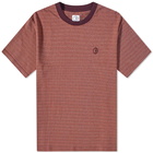 Polar Skate Co. Men's Dizzy Stripe T-Shirt in Bordeaux