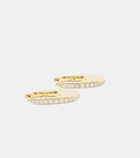 Melissa Kaye Lulu Medium 18kt gold hoop earrings with diamonds