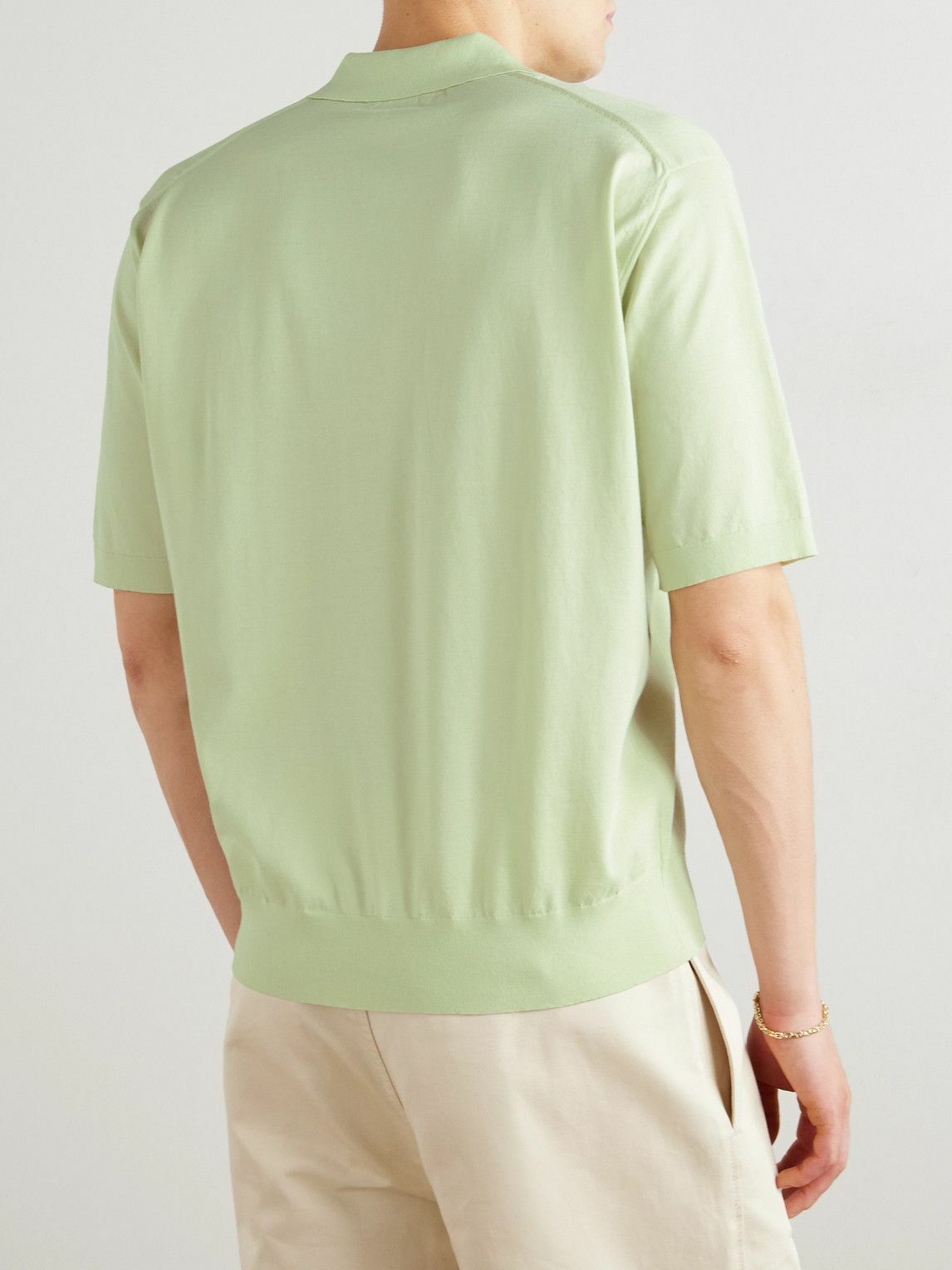 Auralee - Sea Island Cotton Polo Shirt - Green