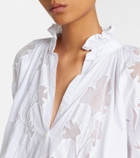 Juliet Dunn Embroidered cotton minidress