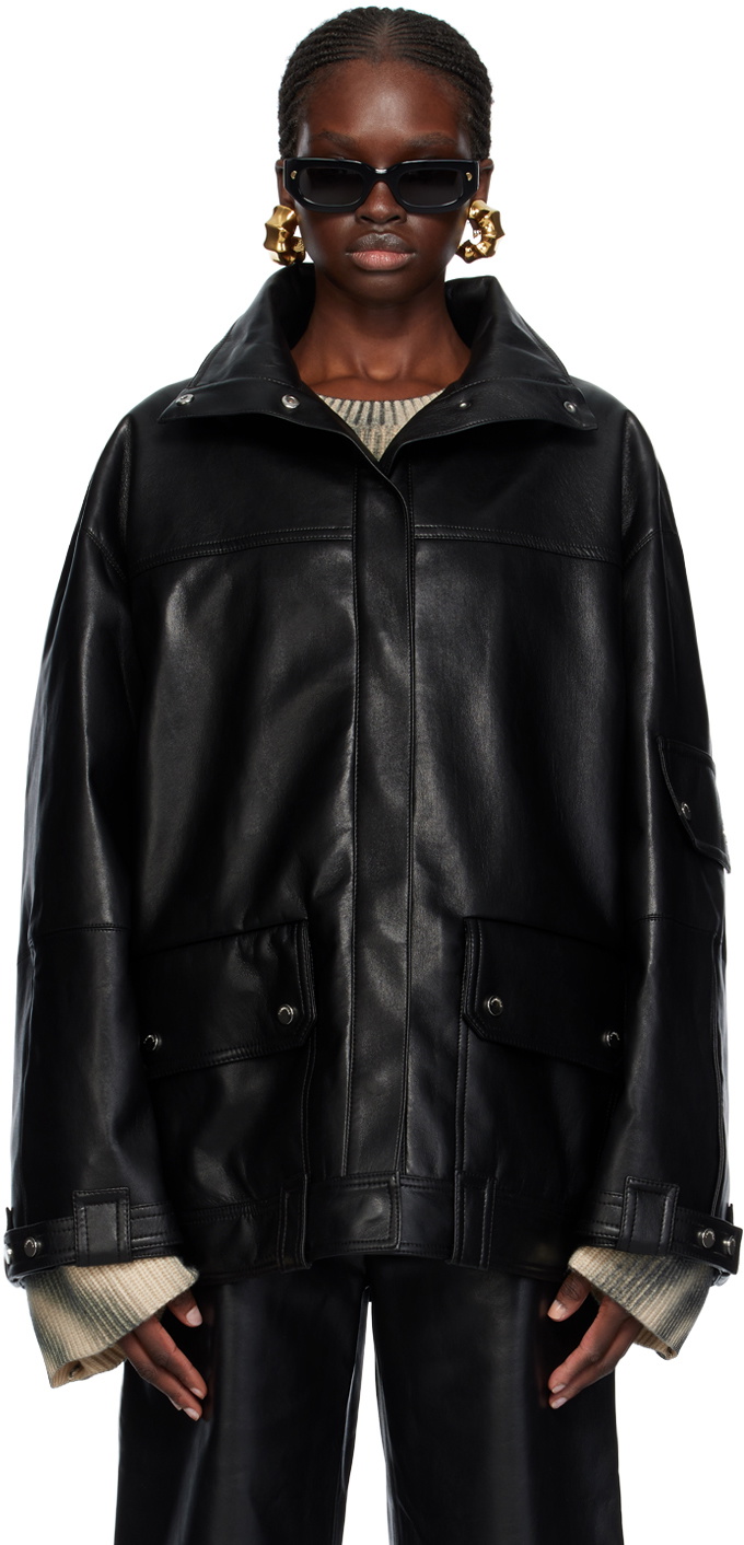 Nanushka Black Silva Leather Jacket Nanushka