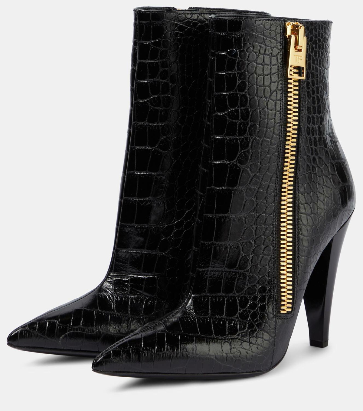 Tom Ford Croc-effect leather ankle boots