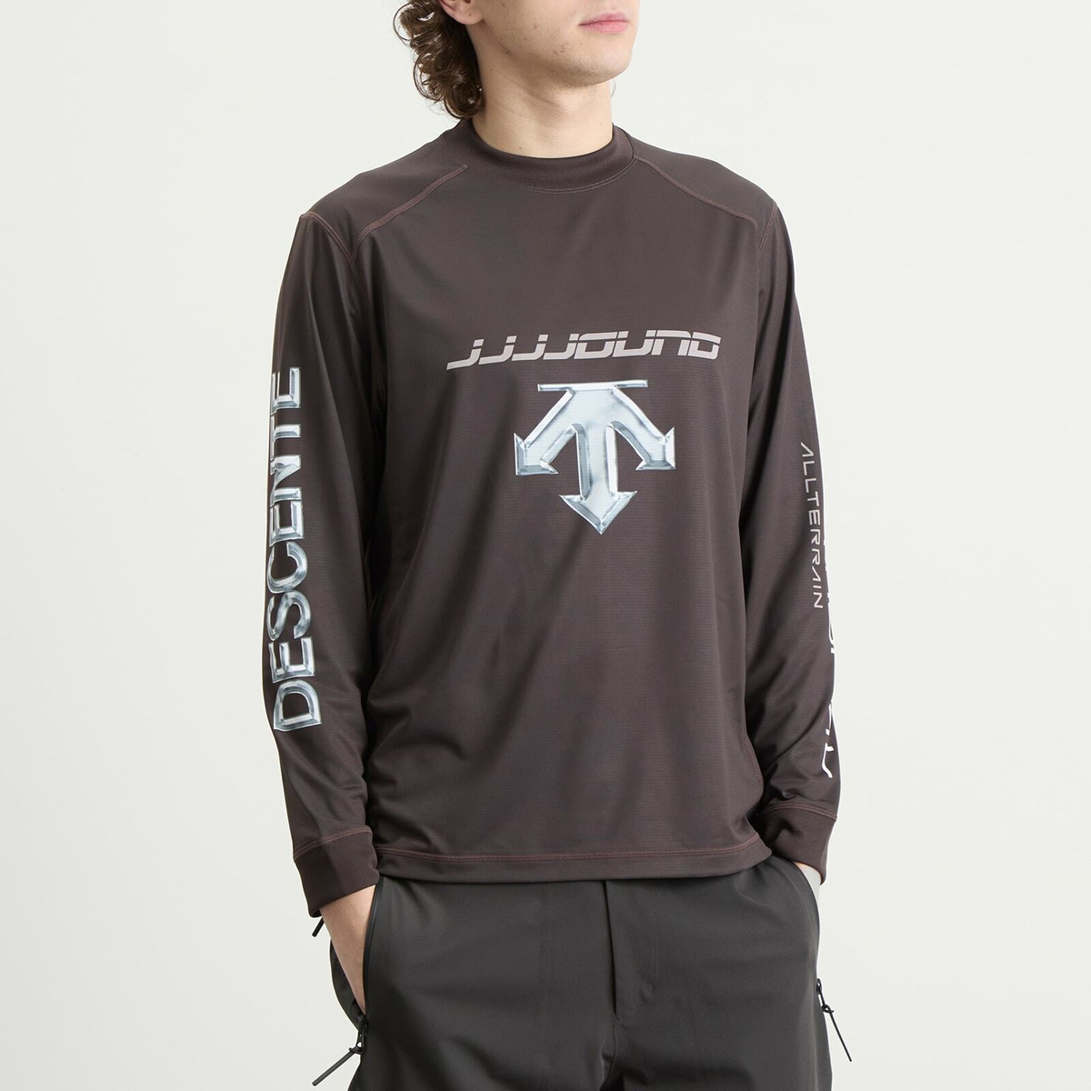 Descente Men's Allterrain x JJJJound Warm Up Long Sleeve in Brown