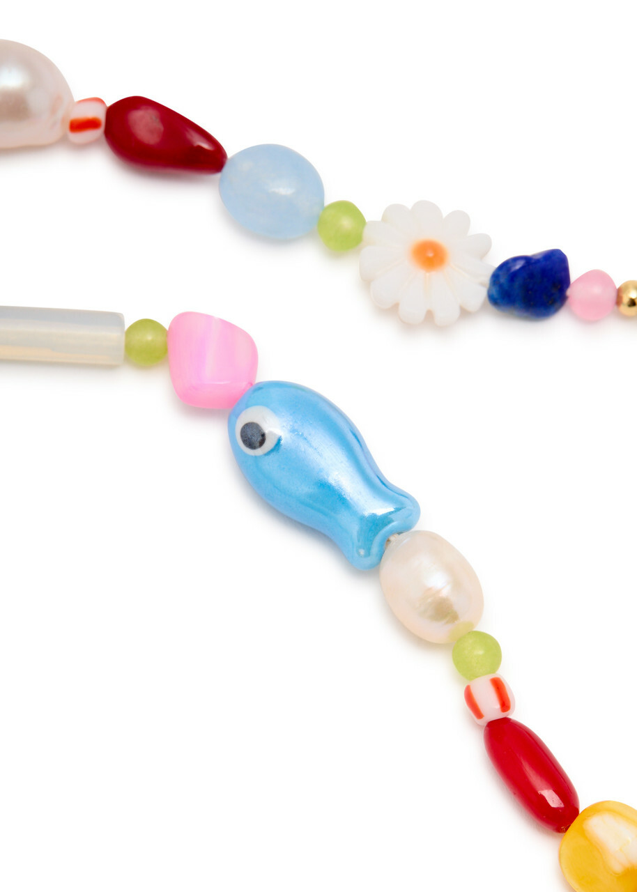 Anni LU Happy Beaded 18kt Gold-plated Necklace - Multicoloured - One Size