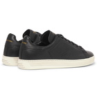 TOM FORD - Warwick Perforated Full-Grain Leather Sneakers - Black